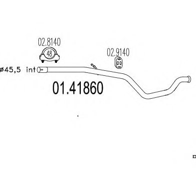 MTS 01.41860 Exhaust Pipe
